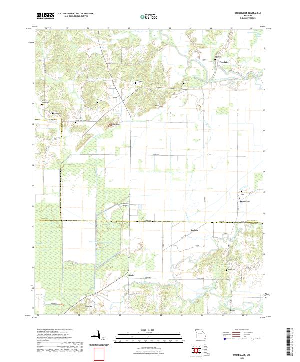 USGS US Topo 7.5-minute map for Sturdivant MO 2021