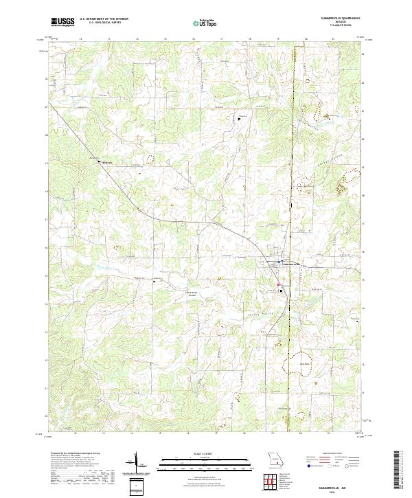 USGS US Topo 7.5-minute map for Summersville MO 2021