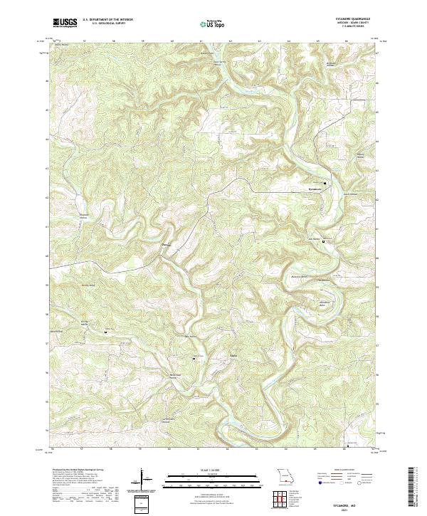 USGS US Topo 7.5-minute map for Sycamore MO 2021