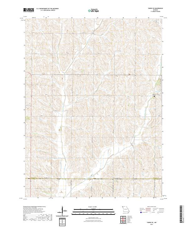 USGS US Topo 7.5-minute map for Tarkio SE MO 2021