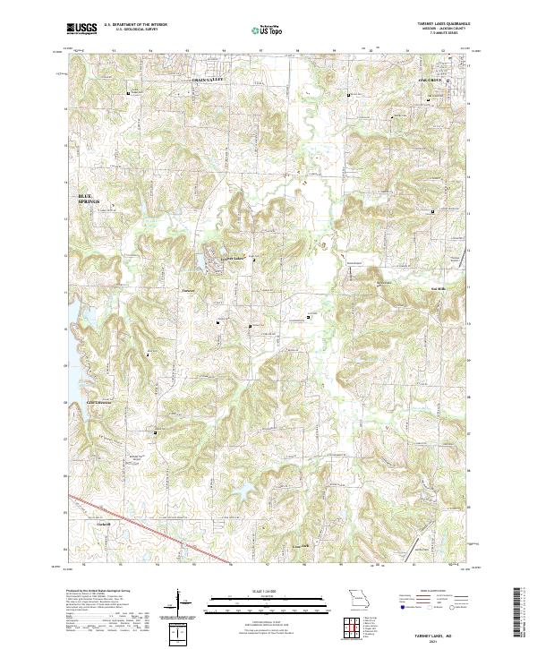 USGS US Topo 7.5-minute map for Tarsney Lakes MO 2021