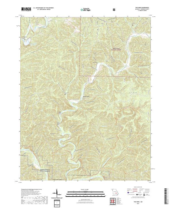 USGS US Topo 7.5-minute map for The Sinks MO 2021