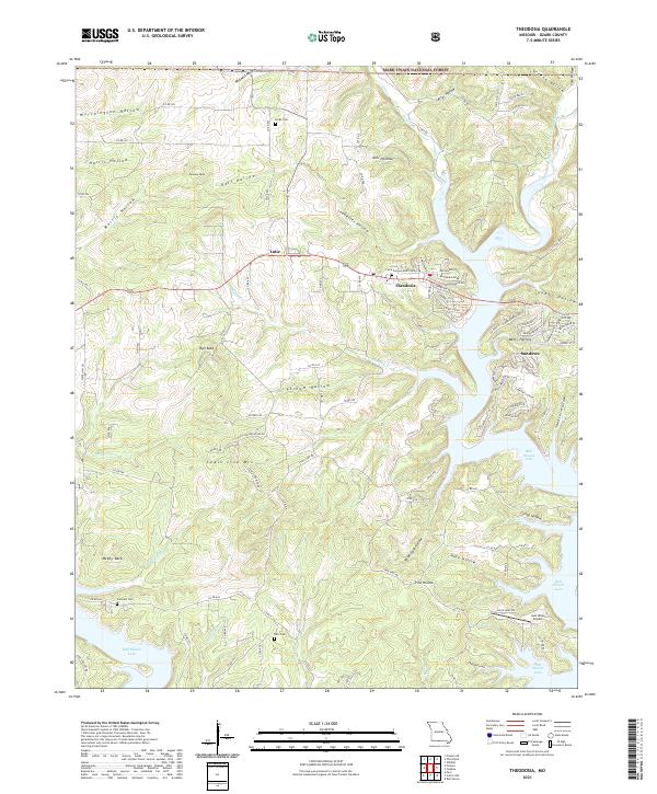 USGS US Topo 7.5-minute map for Theodosia MO 2021