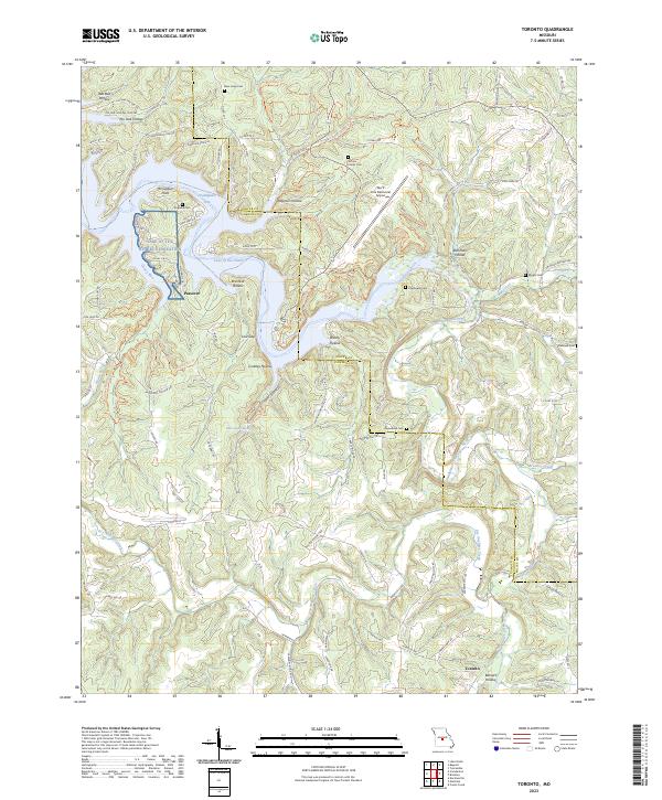 US Topo 7.5-minute map for Toronto MO