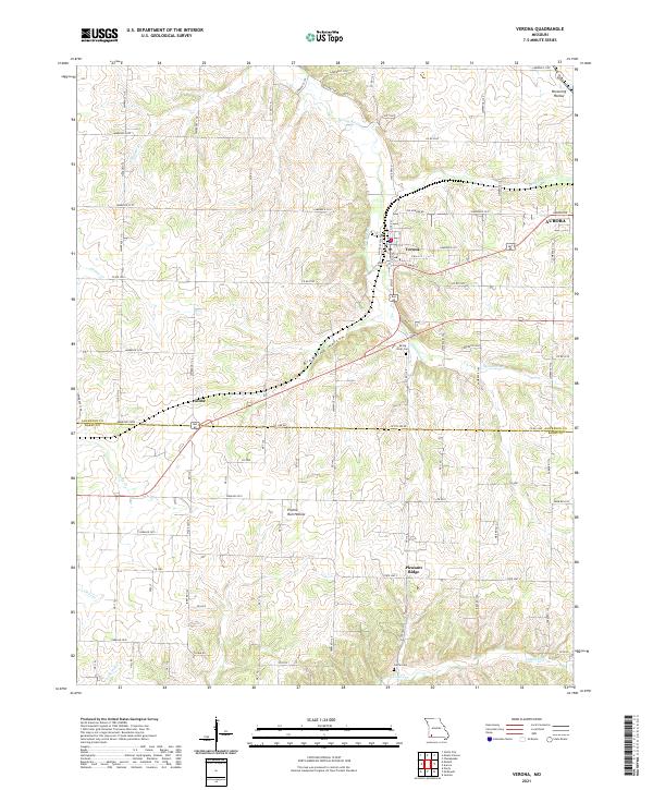 USGS US Topo 7.5-minute map for Verona MO 2021