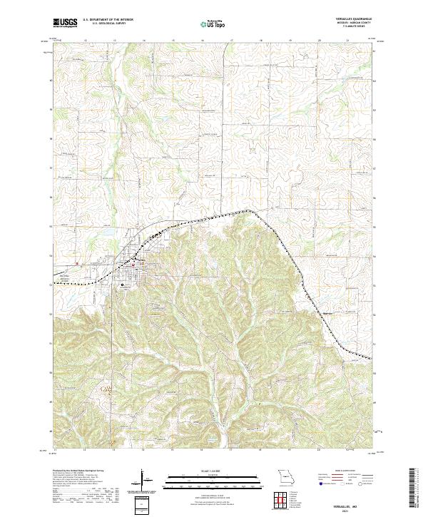 USGS US Topo 7.5-minute map for Versailles MO 2021