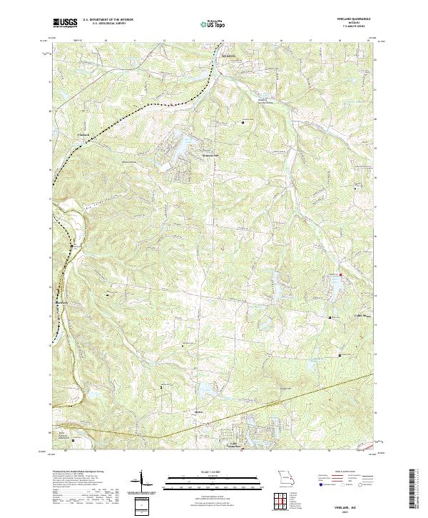 USGS US Topo 7.5-minute map for Vineland MO 2021