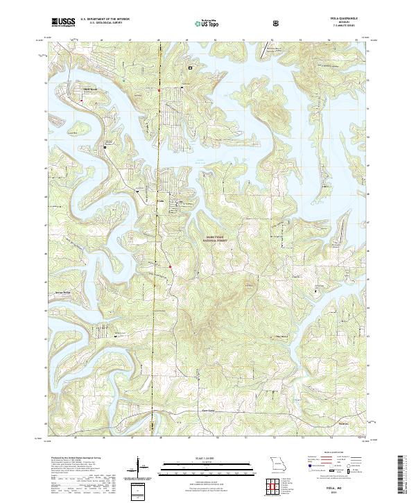 USGS US Topo 7.5-minute map for Viola MO 2021