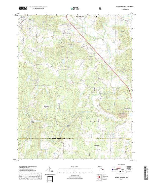 USGS US Topo 7.5-minute map for Wachita Mountain MO 2021