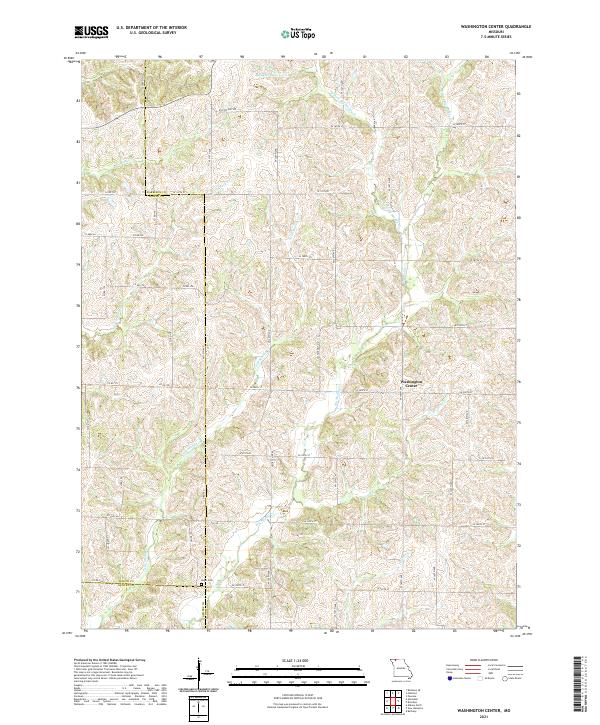 USGS US Topo 7.5-minute map for Washington Center MO 2021