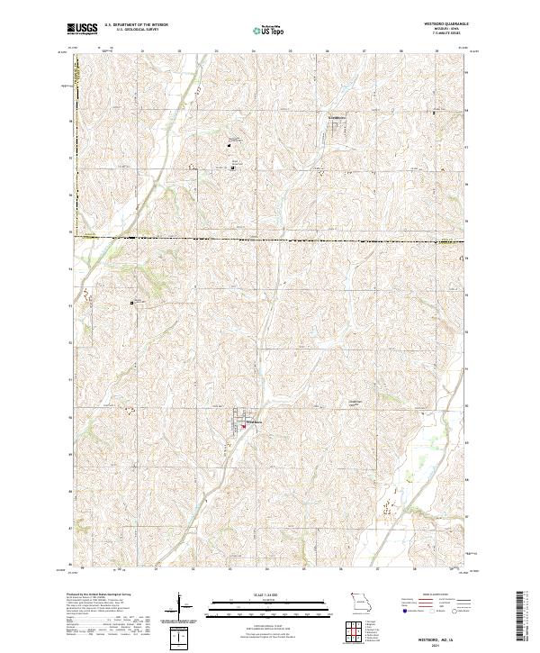 USGS US Topo 7.5-minute map for Westboro MOIA 2021