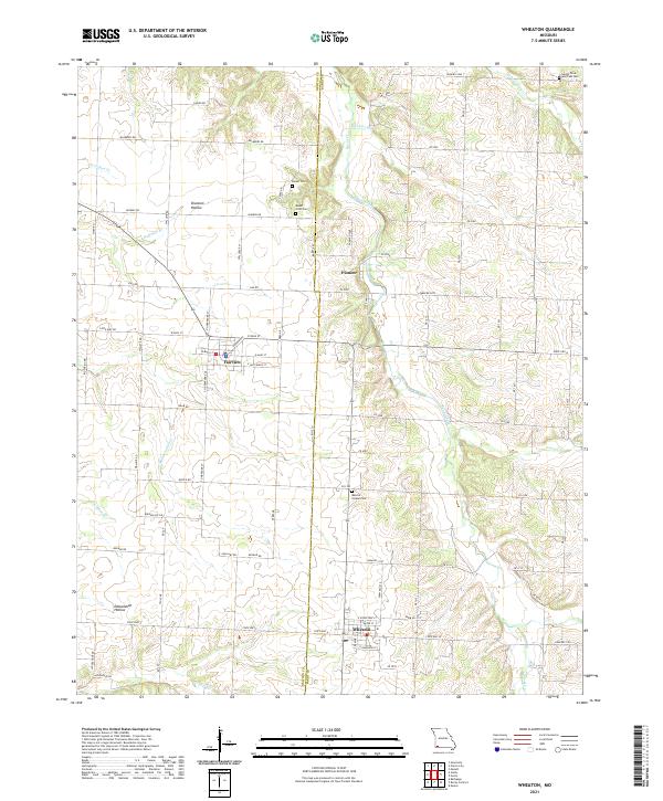 USGS US Topo 7.5-minute map for Wheaton MO 2021