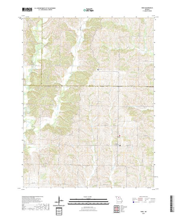 USGS US Topo 7.5-minute map for Wien MO 2021