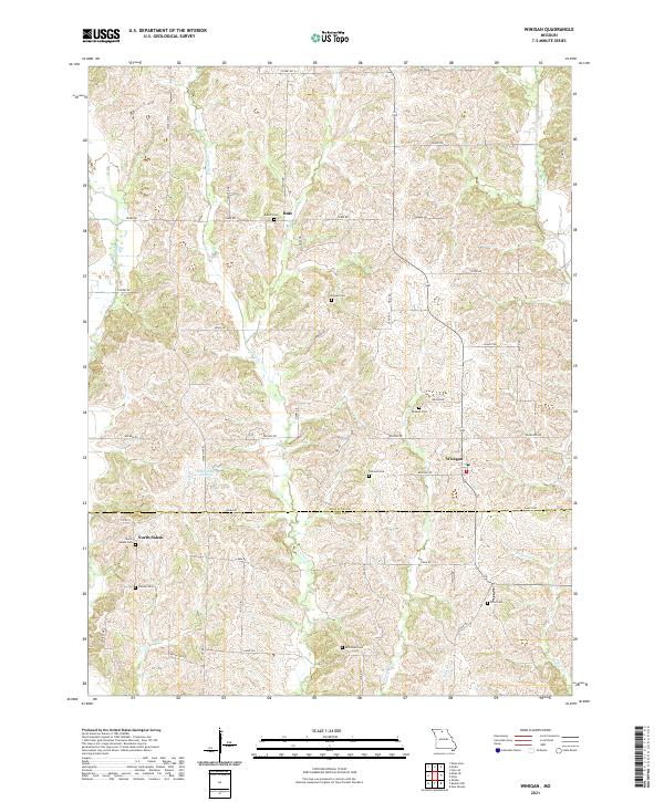 USGS US Topo 7.5-minute map for Winigan MO 2021