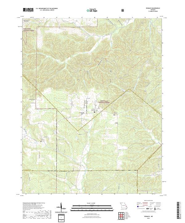 USGS US Topo 7.5-minute map for Womack MO 2021