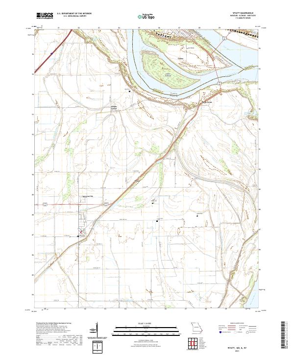 USGS US Topo 7.5-minute map for Wyatt MOILKY 2021