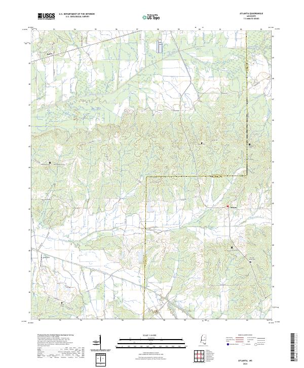 US Topo 7.5-minute map for Atlanta MS