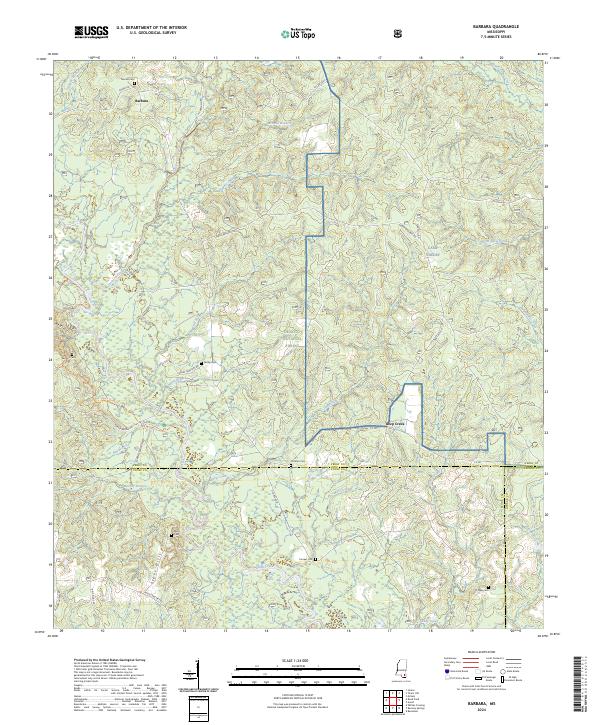 US Topo 7.5-minute map for Barbara MS