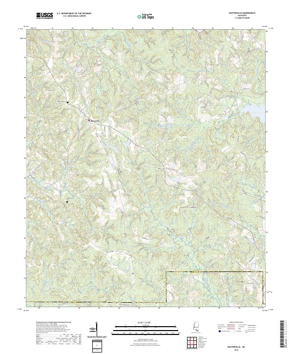 US Topo 7.5-minute map for Baxterville MS