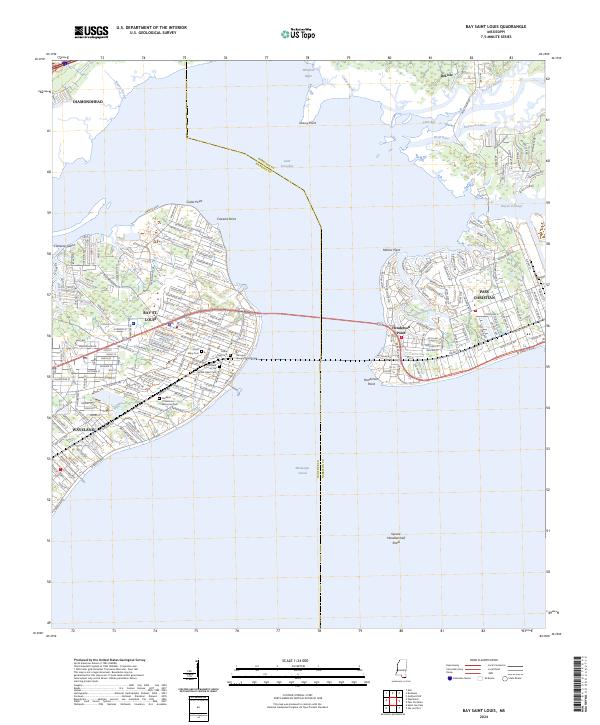 US Topo 7.5-minute map for Bay Saint Louis MS