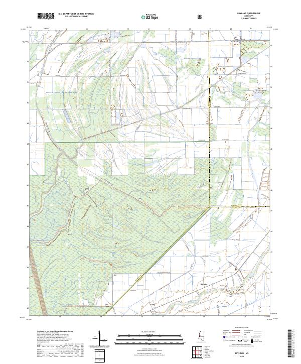 US Topo 7.5-minute map for Bayland MS