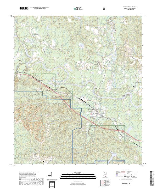 US Topo 7.5-minute map for Beaumont MS