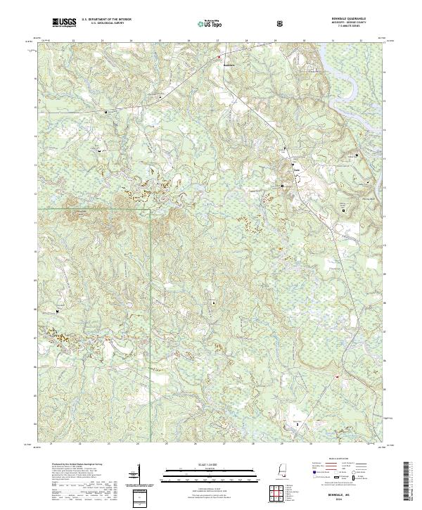 US Topo 7.5-minute map for Benndale MS