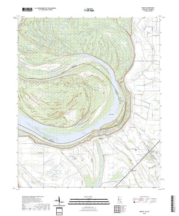 US Topo 7.5-minute map for Benoit MSAR