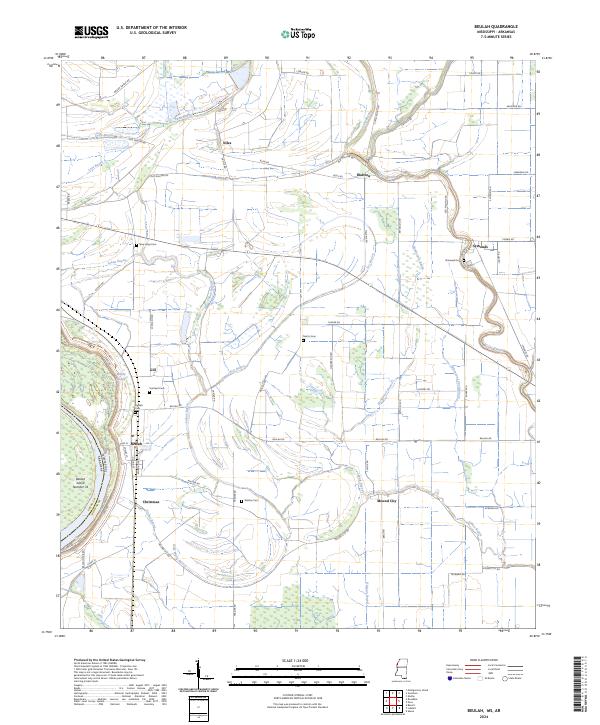 US Topo 7.5-minute map for Beulah MSAR