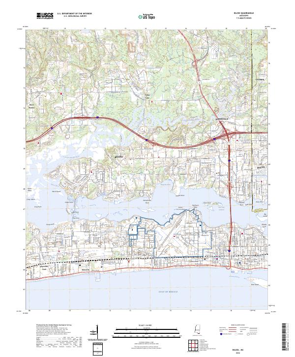 US Topo 7.5-minute map for Biloxi MS