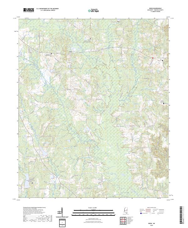 US Topo 7.5-minute map for Boon MS