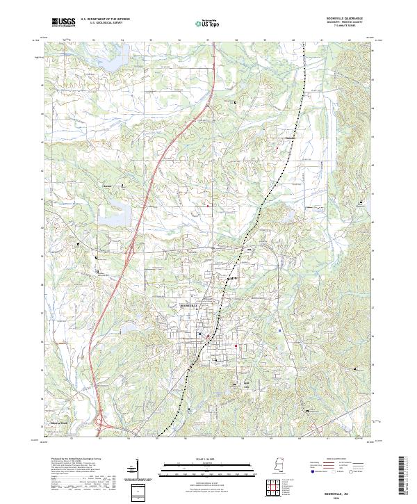 US Topo 7.5-minute map for Booneville MS