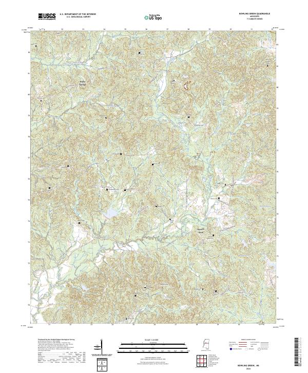 US Topo 7.5-minute map for Bowling Green MS