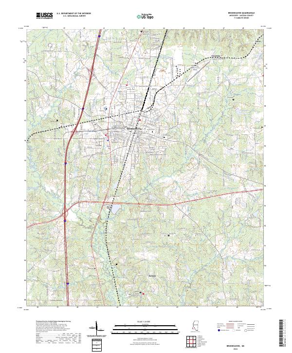 US Topo 7.5-minute map for Brookhaven MS