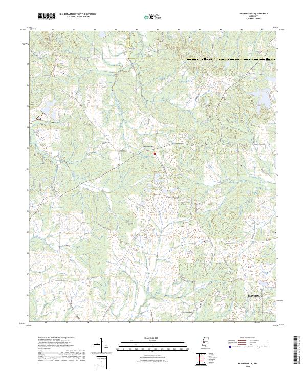 US Topo 7.5-minute map for Brownsville MS