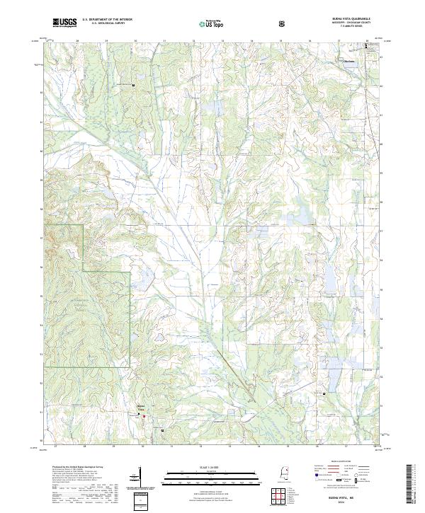 US Topo 7.5-minute map for Buena Vista MS