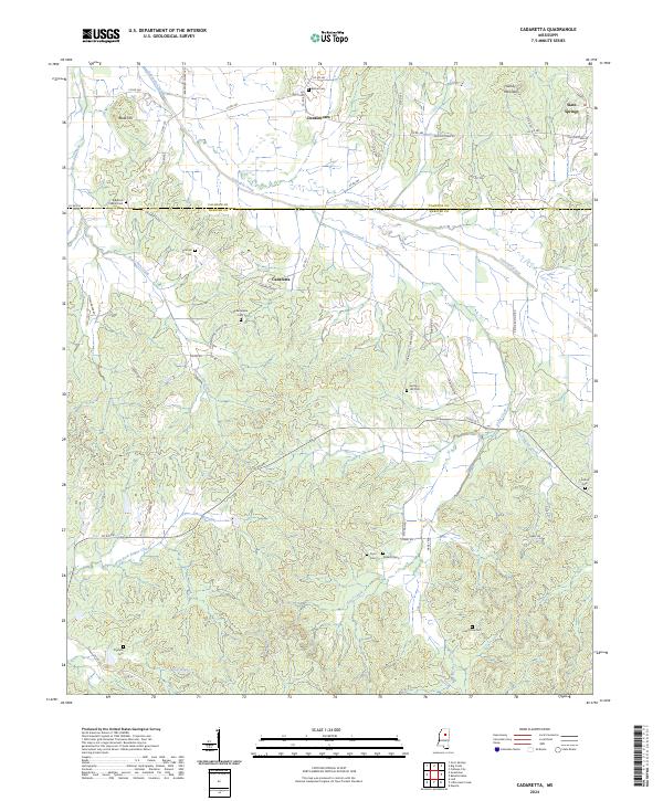 US Topo 7.5-minute map for Cadaretta MS