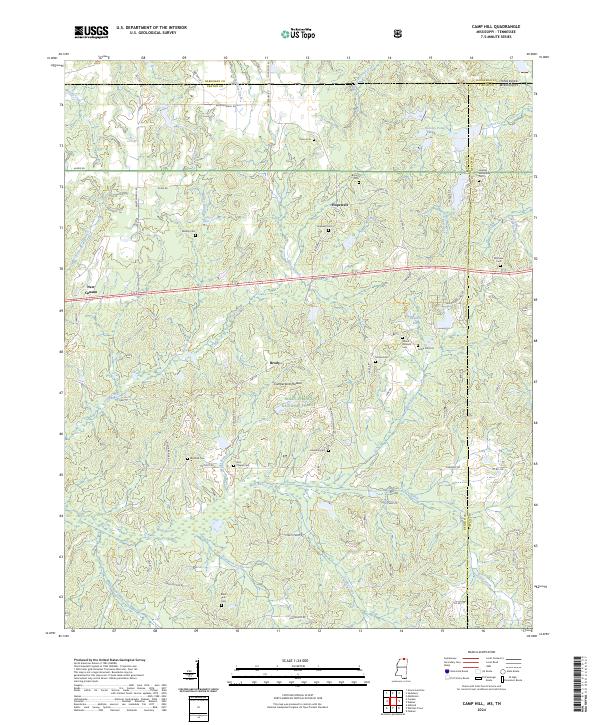 US Topo 7.5-minute map for Camp Hill MSTN