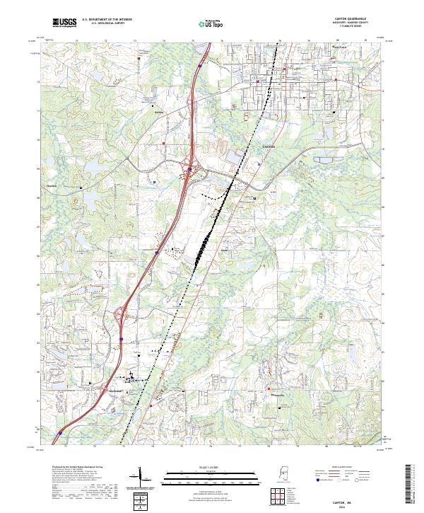 US Topo 7.5-minute map for Canton MS