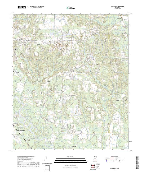 US Topo 7.5-minute map for Carterville MS