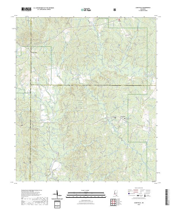 US Topo 7.5-minute map for Caseyville MS