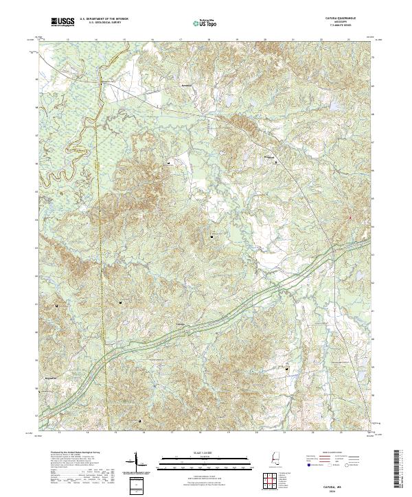 US Topo 7.5-minute map for Cayuga MS