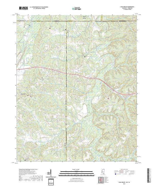 US Topo 7.5-minute map for Chalybeate MSTN