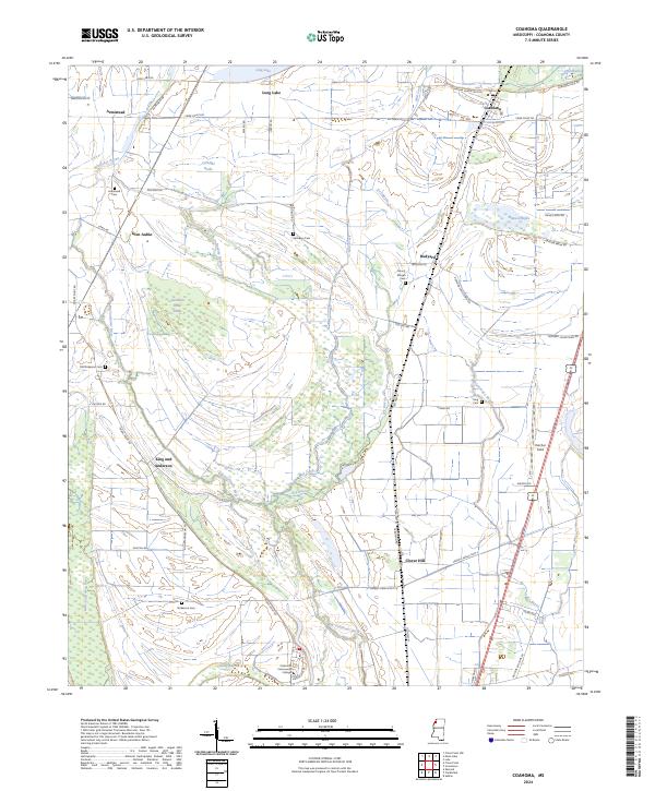 US Topo 7.5-minute map for Coahoma MS