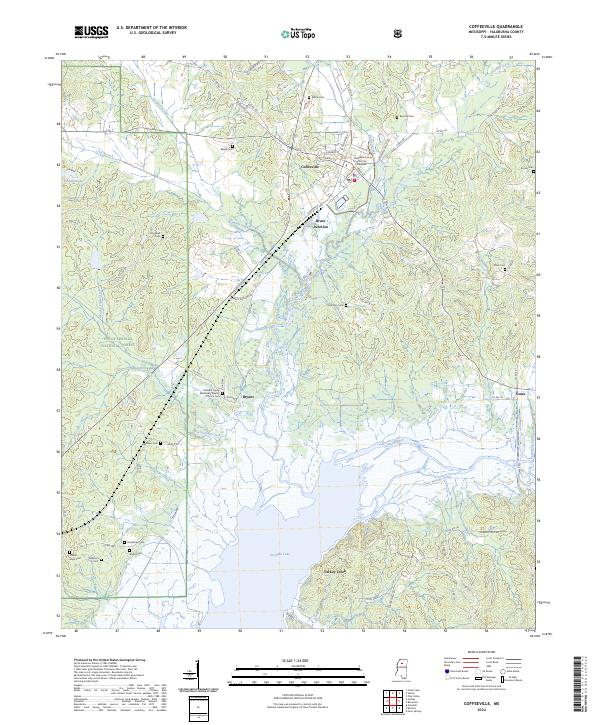 US Topo 7.5-minute map for Coffeeville MS