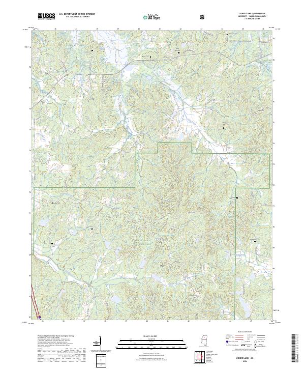 US Topo 7.5-minute map for Coker Lake MS