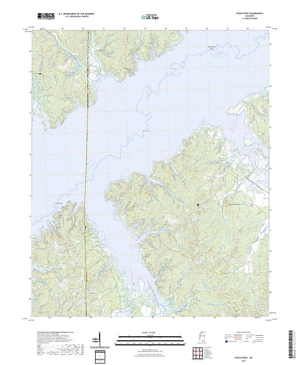 US Topo 7.5-minute map for Coles Point MS