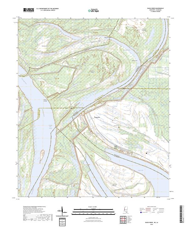 US Topo 7.5-minute map for Eagle Bend MSLA