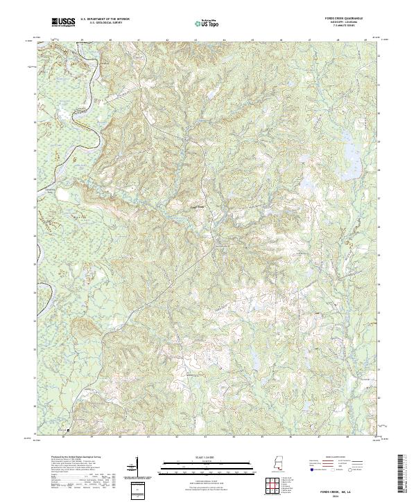 US Topo 7.5-minute map for Fords Creek MSLA