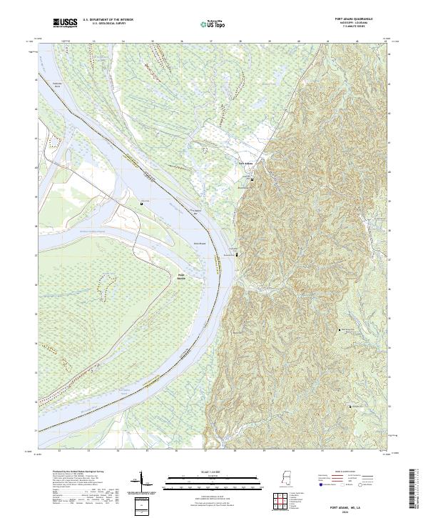 US Topo 7.5-minute map for Fort Adams MSLA